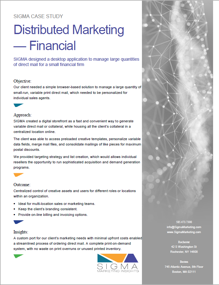 case study on financial marketing
